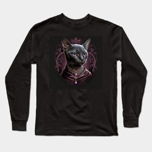 Elegant Burmese Cat Long Sleeve T-Shirt